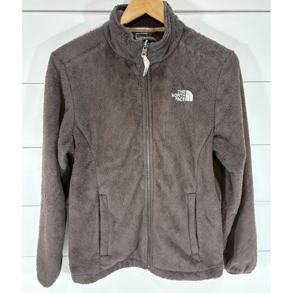 The North Face Fleece Jacket Women's M Brown Osito Full Zip High Pile Fuzzy Warm